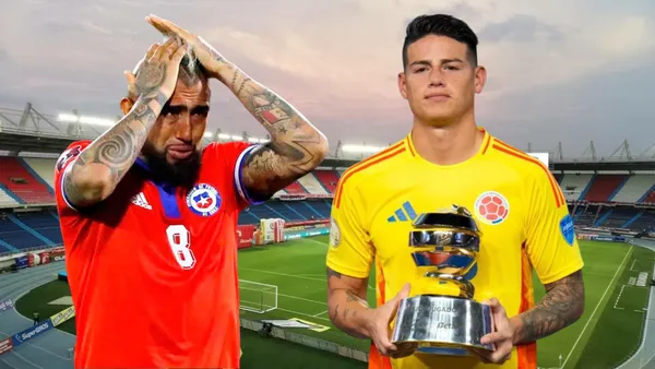 Arturo Vidal y James Rodríguez (Foto tomada de: Wikipedia/New Jersey/Oriente)