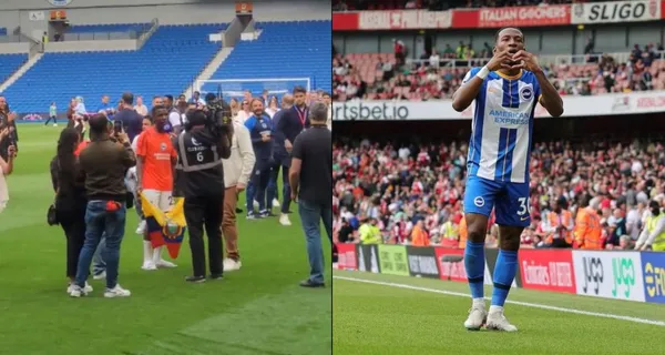 Así celebró Pervis Estupiñán la victoria de Brighton