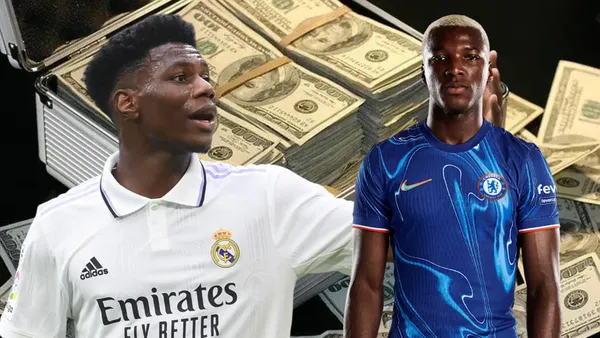 Aurélien Tchouaméni y Moisés Caicedo (Foto tomada de: Definición/Chelsea/Goal)