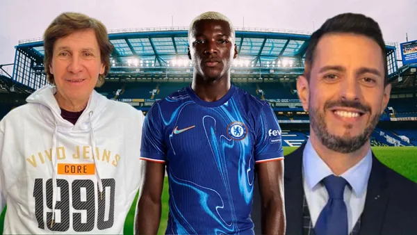 Bambino Pons, Moisés Caicedo y Pablo Giralt (Foto tomada de: Chelsea/Colombiano/Ramasso)