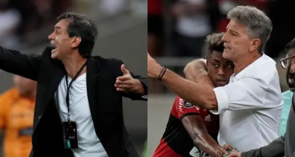 Barcelona SC cayó por dos a cero ante Flamengo y terminó con sus sueños de avanzar a la final. Tras el pitazo del referí se acercaron a conversar Fabián Bustos con Renato Gaúcho ¿Qué se dijeron?
