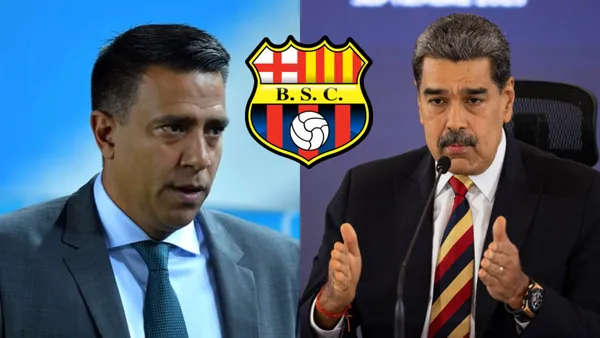 Barcelona SC-César Farías-Nicolás Maduro / Foto: Infobae