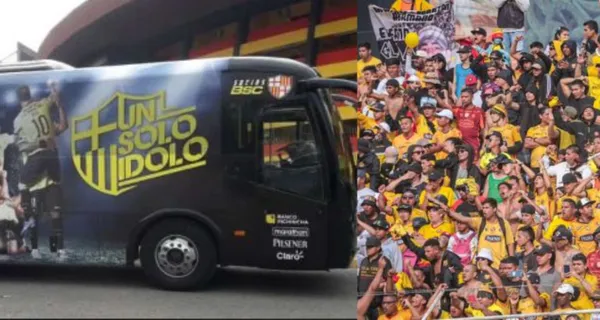 Barcelona SC dicen que son la segunda hinchada en Quito, pero los buses salieron repletos para Guayaquil, para alentar al equipo en la final