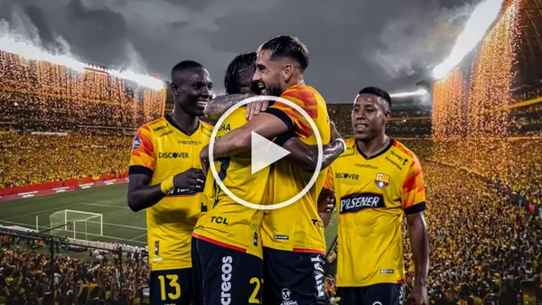 Barcelona SC festejando el gol. Foto tomada de: Barcelona SC