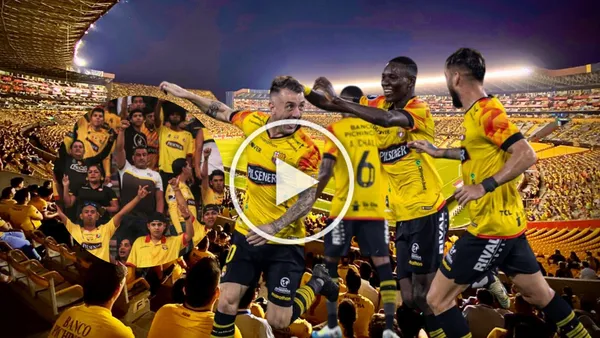 Barcelona SC festejando, hinchada de BSC. Foto tomada de: Barcelona SC