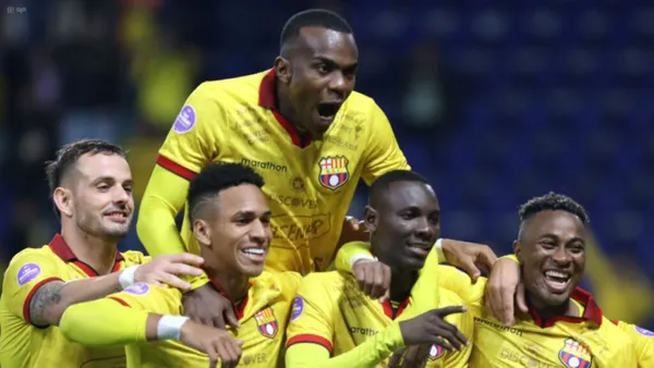 Barcelona SC festejando un gol / Foto: API