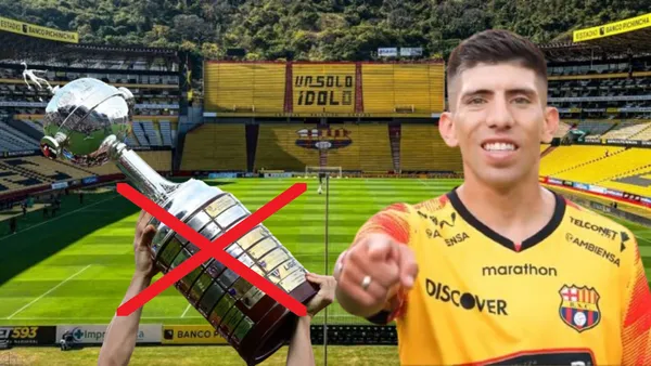 Braian Oyola y la Copa Libertadores en el Estadio Monumental (Foto tomada de: Barcelona SC/Conmebol/Wikipedia)