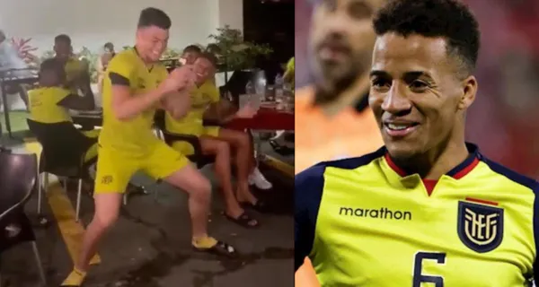 Buen ambiente se vive en el camerino de Barcelona SC, Paco Rodríguez bailó ante la risa de sus compañeros