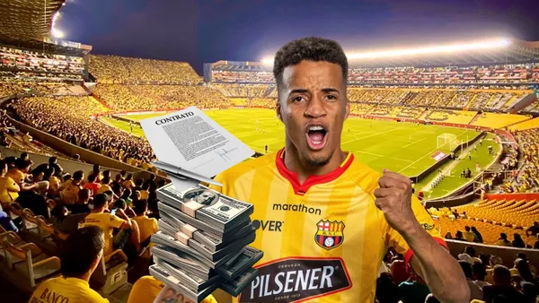 Byron Castillo, dinero, contrato. Foto tomada de: Barcelona SC