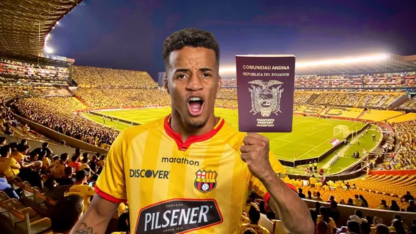 Byron Castillo posando, pasaporte ecuatoriano. Foto tomada de: Barcelona SC/Gk.City
