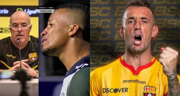 Byron Castillo no pudo con la presión y lloró en el cotejo entre Barcelona SC y Aucas. Mira qué hizo Damián Díaz