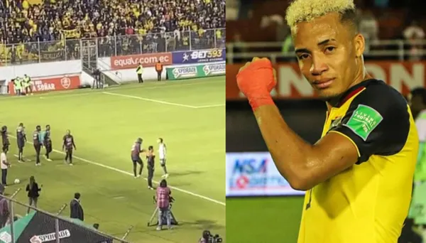 Byron Castillo no soportó más y en pleno partido pidió que Jorge Célico lo saque