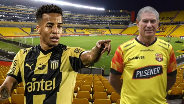 Byron Castillo y Ariel Holan en el Estadio Monumental (Foto tomada de: La Hora/Barcelona SC/195foto)