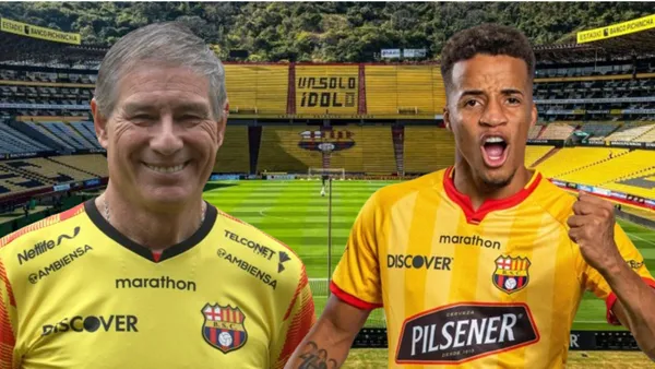 Byron Castillo y Ariel Holan (Foto tomada de: Barcelona SC/API)