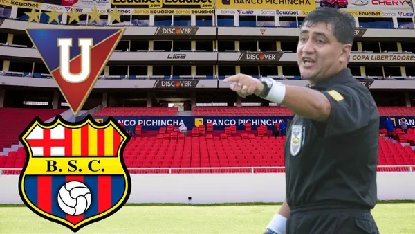 Byron Moreno en el Estadio Rodrigo Paz (Foto tomada de: Liga de Quito/El Comercio/Wikipedia)