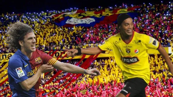 Carles Puyol y Ronaldinho / Foto de: El Futbolero Ecuador