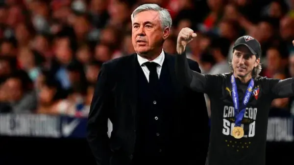Carlo Ancelotti y Luis Zubeldía