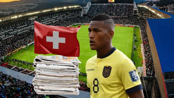 Carlos Gruezo, bandera Suiza. Foto tomada de: DeBandera