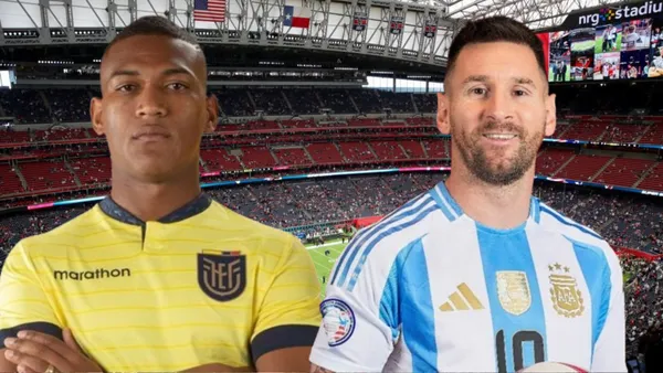 Carlos Gruezo y Lionel Messi (Foto tomada de: Wikipedia/Carlos Gruezo/Copa América)