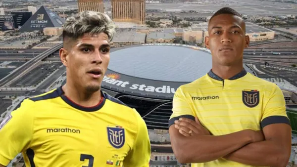 Carlos Gruezo y Piero Hincapié (Foto tomada de: Vanguardia Sonora/TVC Ecuador/Carlos Gruezo)