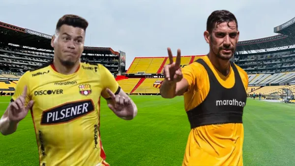 Carlos Rodríguez y Bruno Piñatares (Foto tomada de: El Universo/API/Barcelona SC)