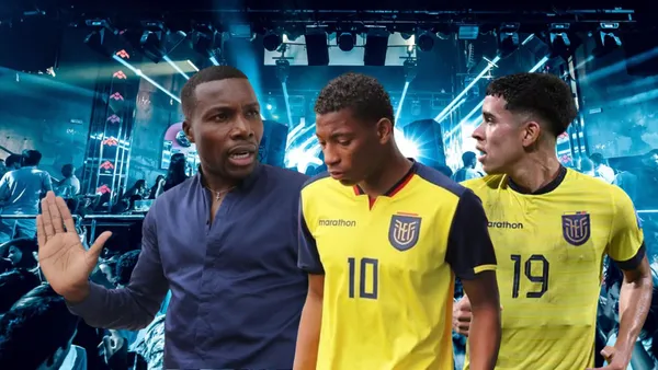 Carlos Tenorio, con Gonzalo Plata y Kendry Páez