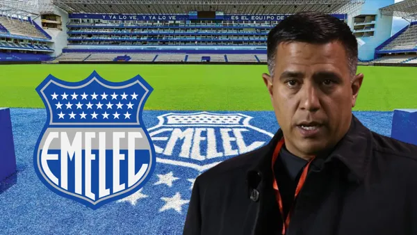 César Farías en el Estadio Capwell (Foto tomada de: El Universo/Wikipedia/Primicias)