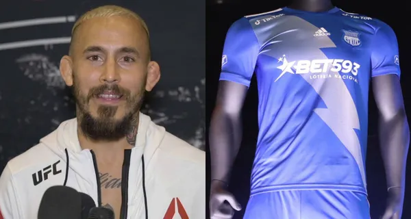 Chito Vera ganó su pelea a Dominick Cruz y en los festejos apareció la camiseta de Emelec, equipo del que hincha el peleador