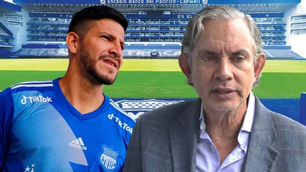 Christian Cruz y José Pileggi (Foto tomada de: Emelec/El Universo)