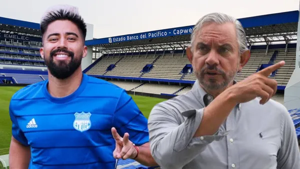 Christian Noboa y José Pileggi en el Estadio Capwell (Foto tomada de: El Universo/Emelec)
