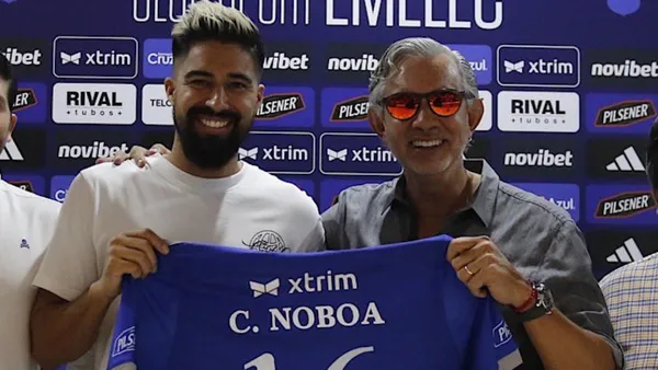 Cristhian Noboa y José Pileggi / Foto: Emelec