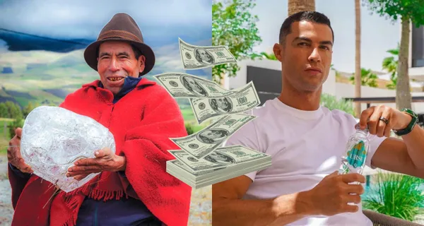 Cristiano Ronaldo lanzó su marca de agua y esto cuesta en relación a la de Baltazar Uscha