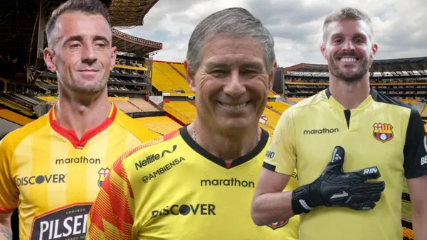 Damián Díaz, Ariel Holan y Javier Burrai (Foto tomada de: Primicias/API)