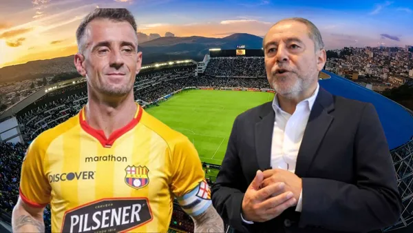 Damián Díaz e Isaac Álvarez (Foto tomada de: Liga de Quito/API)