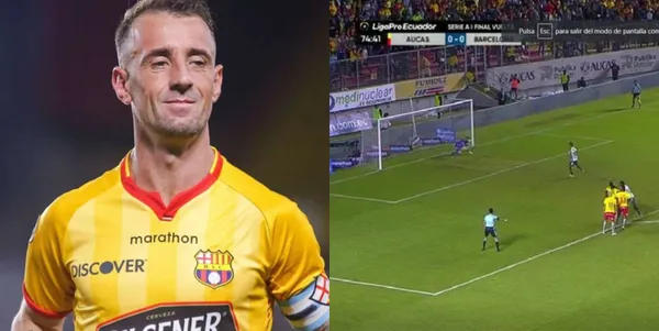 Damián Díaz falló el penal que le hubiera dado esperanzas para el título a Barcelona SC