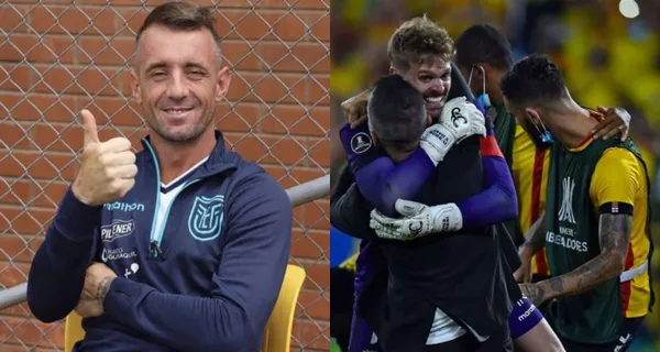 Damián Díaz le hizo falta a Barcelona SC porque se fue expulsado en Uruguay. Mira dónde apareció el Kitu mientras se jugaban los penales