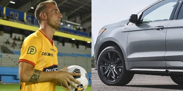 Damián Díaz regresó de la concentración de la selección ecuatoriana y sorprendió con su carro de lujo