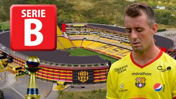 Damián Díaz triste en el Estadio Monumental (Foto tomada de: El Comercio/API/Wikipedia/Teleamazonas)