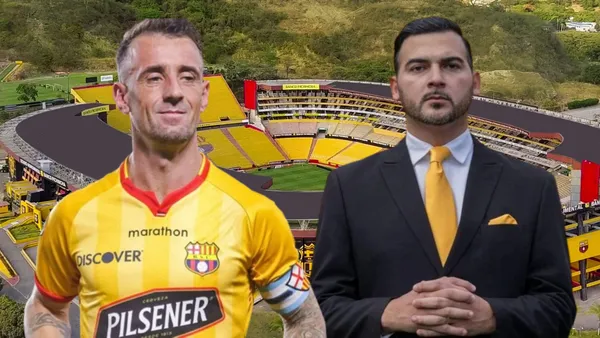 Damián Díaz y Antonio Álvarez (Foto tomada de: Barcelona SC/API)