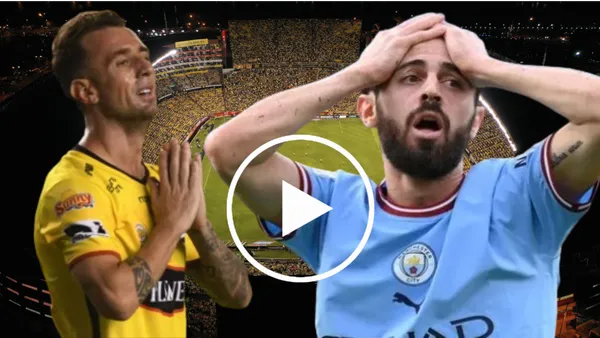 Damián Díaz y Bernardo Silva mostrando rostros de frustración. FOTO: Primicias