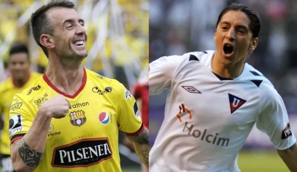 Damián Díaz y Damián Manso, dos referentes del fútbol ecuatoriano fueron comparados por la Liga Pro