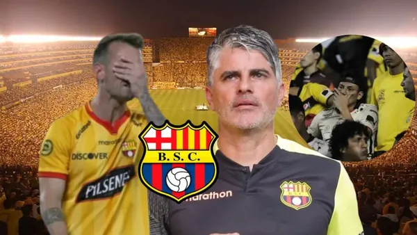 Damián Díaz y Diego López preocupados en el estadio Monumental. Lamento de la hinchada de BSC