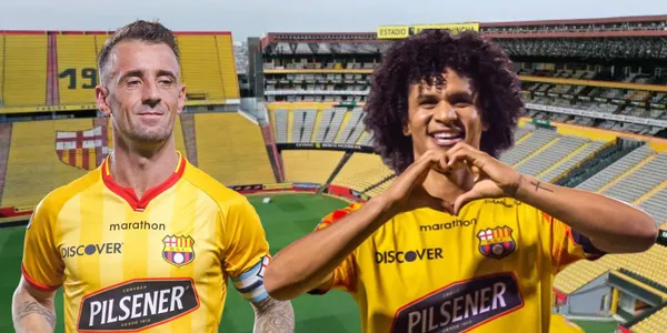 Damián Díaz y Eduard Bello (Foto tomada de: Barcelona SC/API)