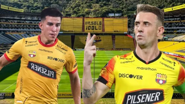 Damián Díaz y Fernando Gaibor (Foto tomada de: Barcelona SC/API)