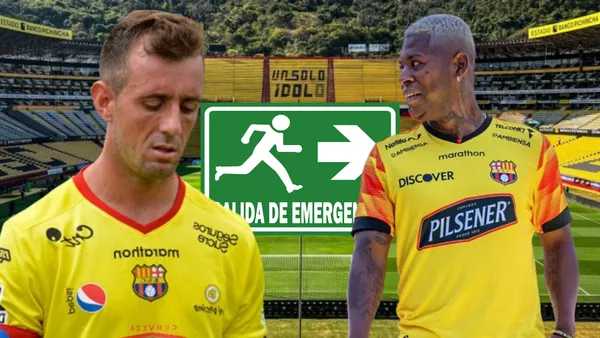 Damián Díaz y Gabriel Cortez (Foto tomada de: Barcelona SC/Gabriel Cortez/API/AC Planeta)