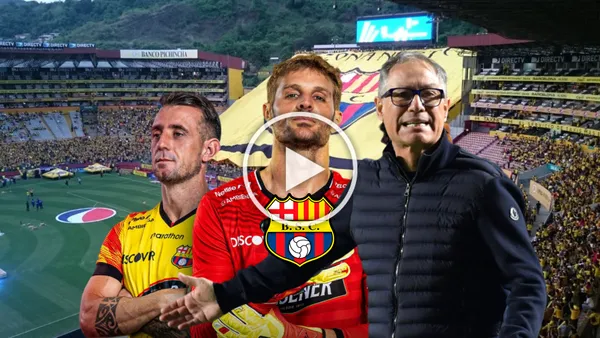 Damián Díaz y Javier Burrai serios, Ariel Holan preocupado. Foto tomada de: Primicias/BSC/PESLogos