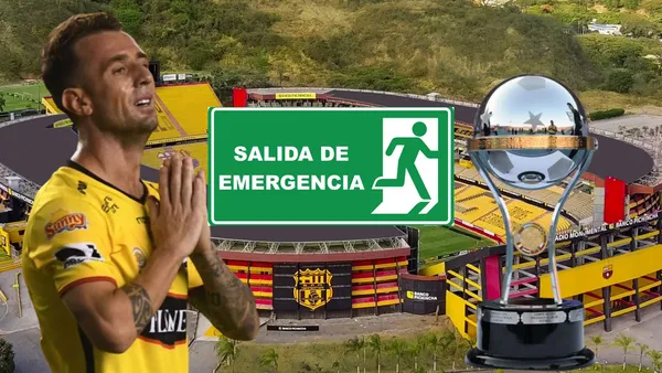 Damián Díaz y la Copa Sudamericana en el Estadio Monumental (Foto tomada de: El Comercio/API/Fracuento/Conmebol)