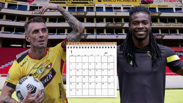 Damián Díaz y Ricardo Adé en el Estadio Rodrigo Paz (Foto tomada de: Liga de Quito/Mundo Deportivo/API)