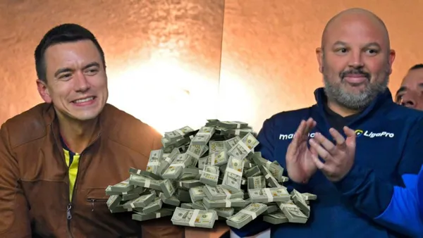 Daniel Noboa-Miguel Ángel Loor / Foto: Olé