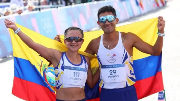 Daniel Pintado y Glenda Morejón (Foto tomada de: Comité Olímpico Ecuatoriano)